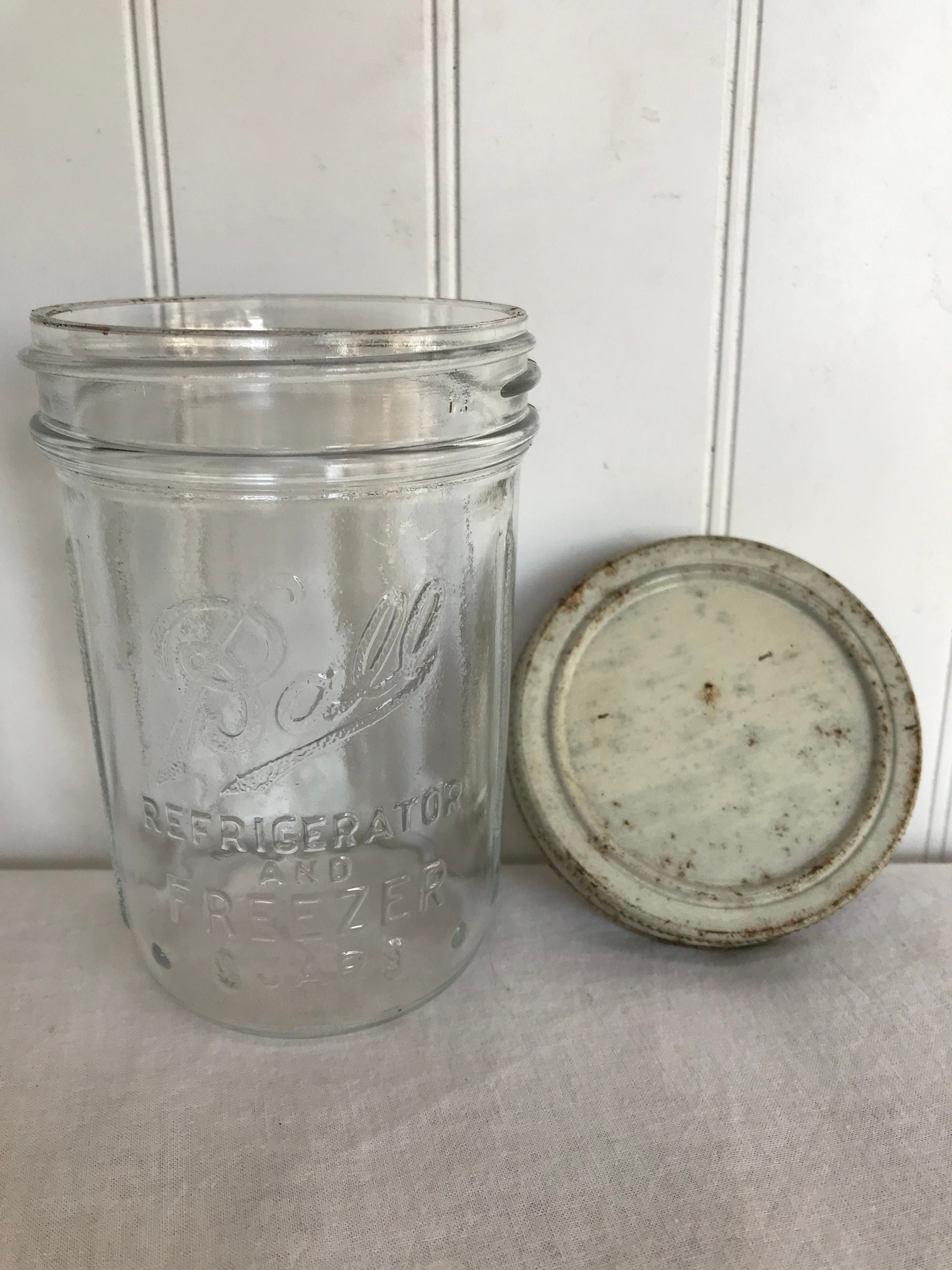 Vintage Ball Refrigerator and Freezer Jar Clear Pint Glass Etsy