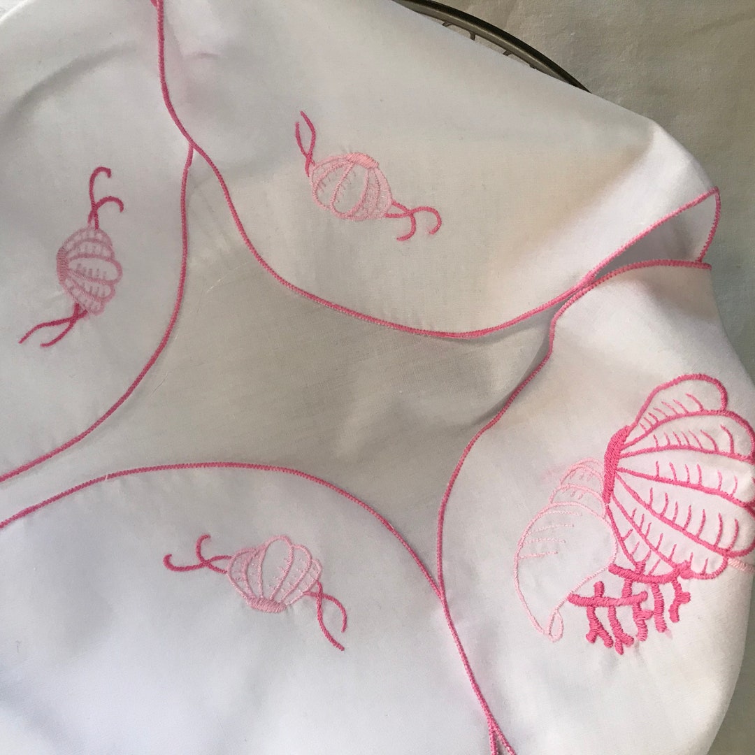 Vintage Embroidered Bread Basket Liner Roll/bun Basket Liner Etsy