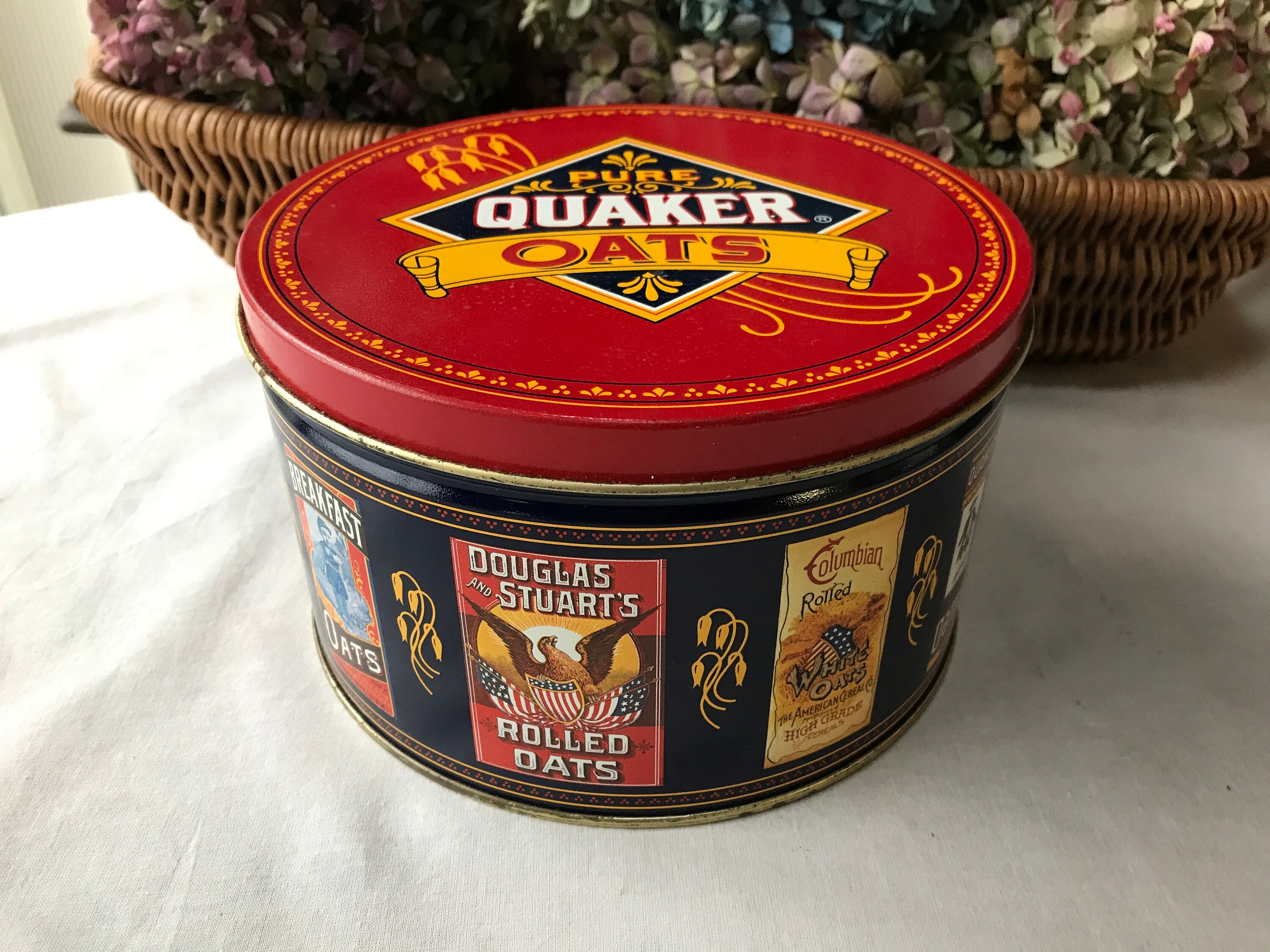 COLLECTION OF 3 QUAKER OATS CONTAINER - BOX VINTAGE & 1922 REPLICA LABEL