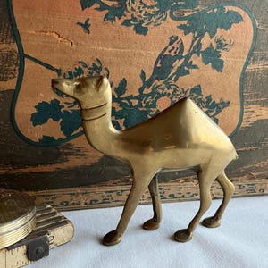 Vintage India Brass Camel Figurine, Boho Decor