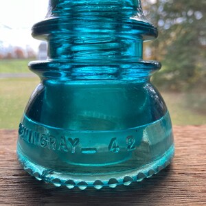 Hemingray 42 Blue Glass Insulator - Etsy