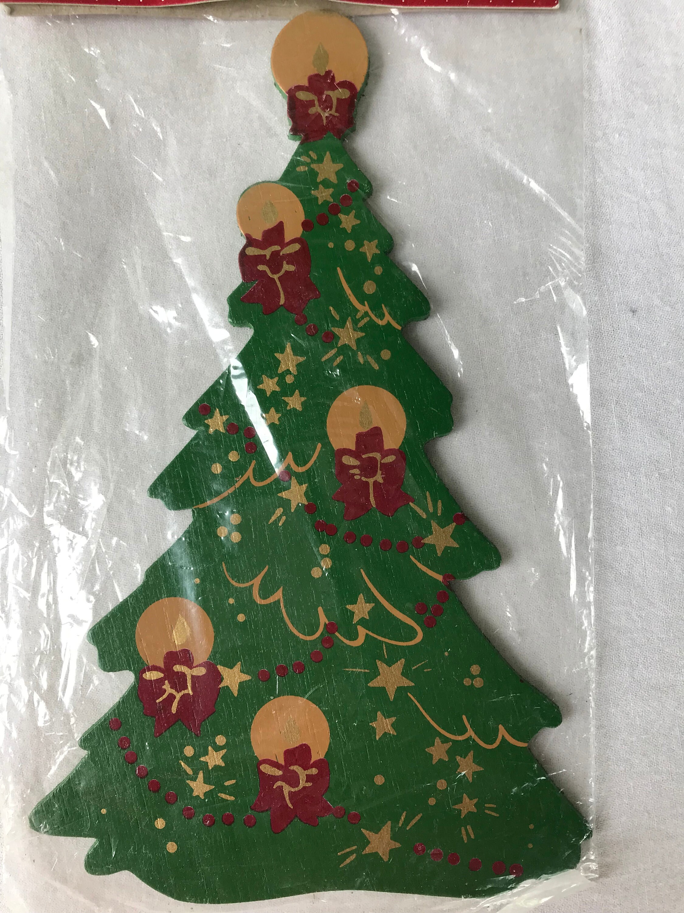 Decorative Wooden Craft Christmas Tree, Use For Wreath/Diorama/Dollhouse, 1990's Crafts