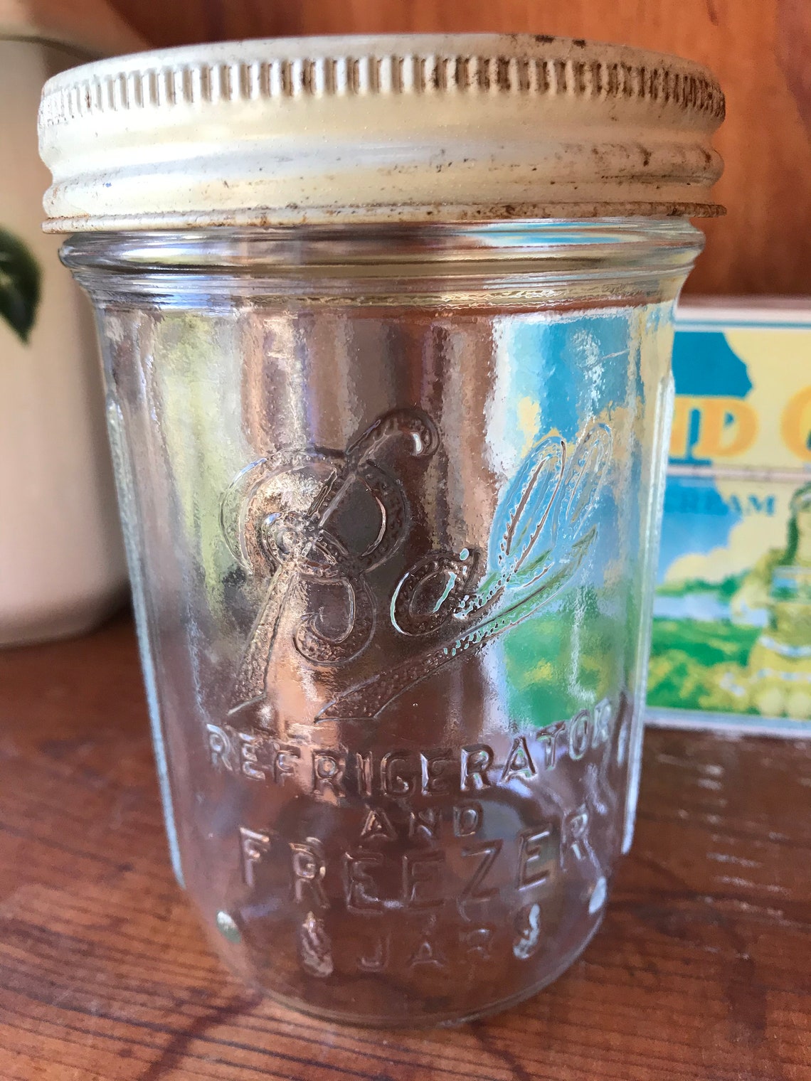 Vintage Ball Refrigerator and Freezer Jar Clear Pint Glass Etsy