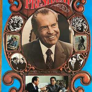 Vintage President Richard M Nixon Re-Election Poster, Political Memorabilia, Watergate, GOP, Republican Party, 1972