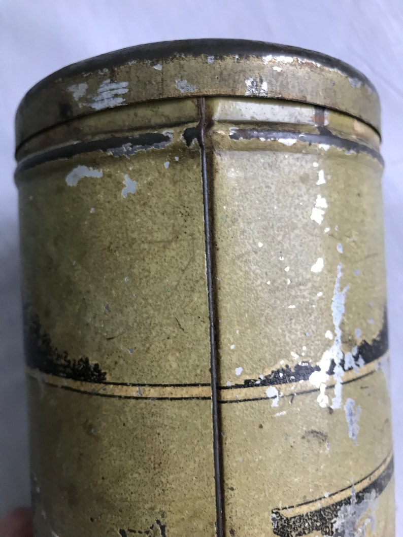 Vintage Tin Tea Canister With Dutch Children Windmills Etsy