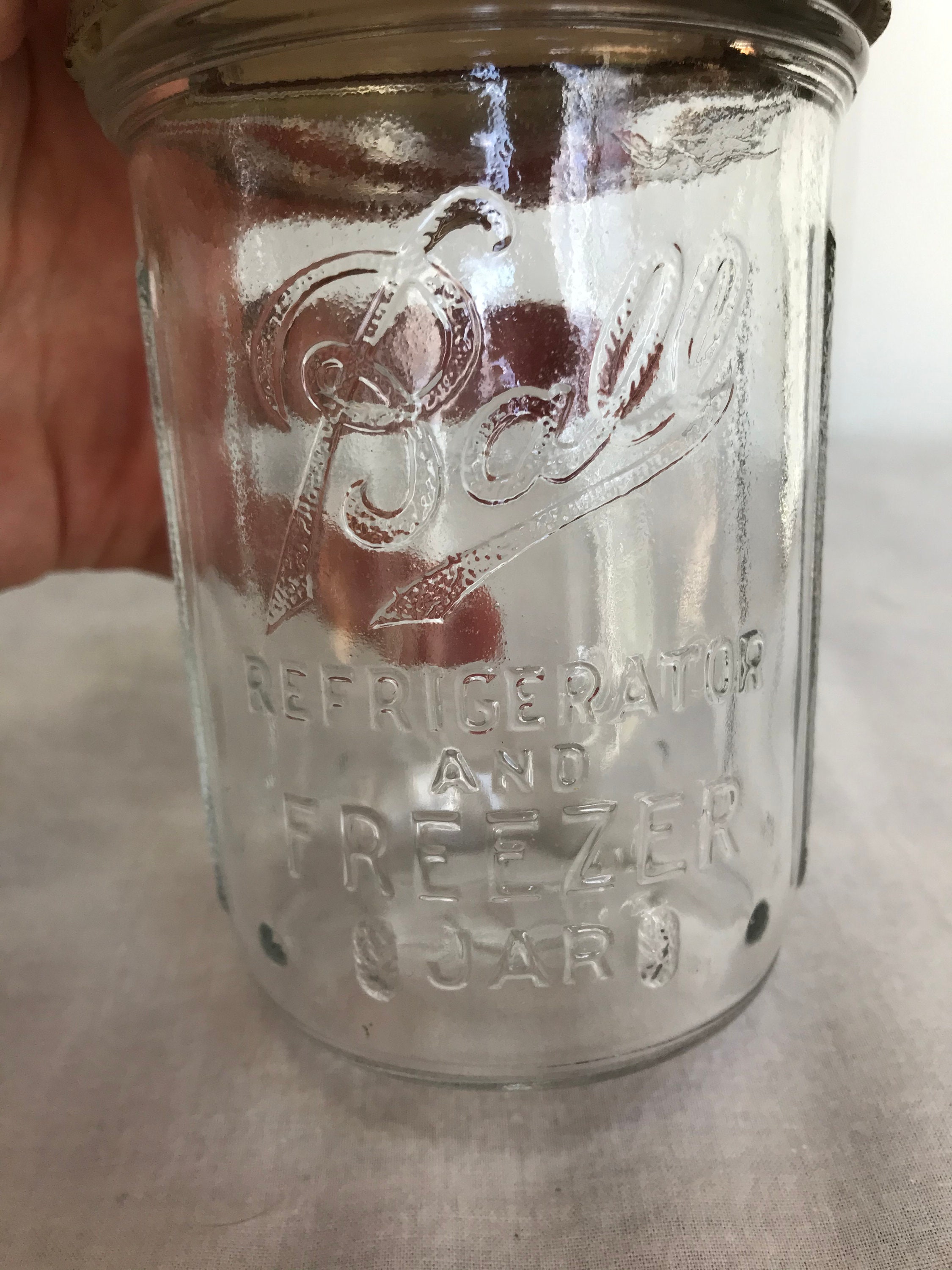 Vintage Ball Refrigerator and Freezer Jar Clear Pint Glass Etsy