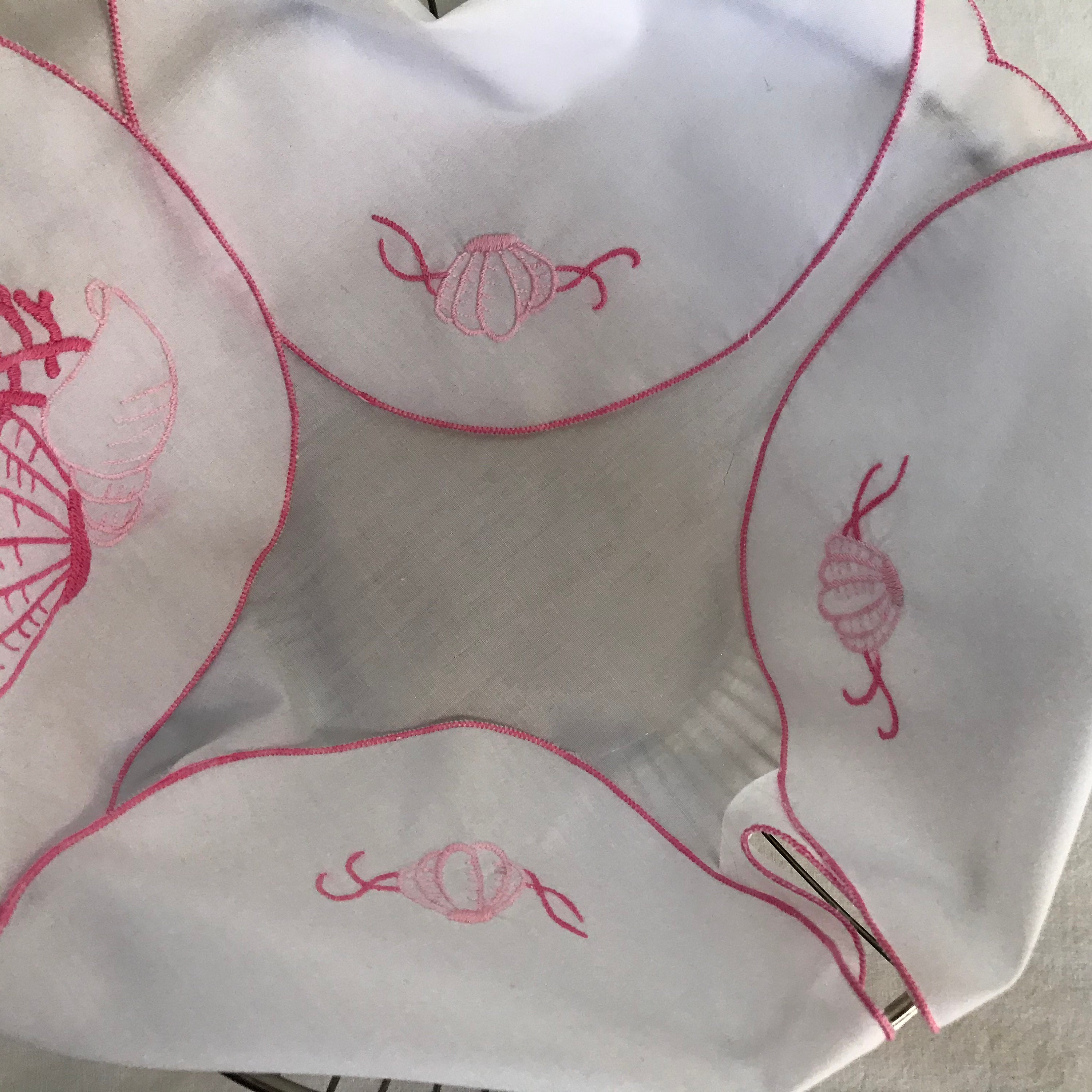 Vintage Embroidered Bread Basket Liner Roll/Bun Basket Liner Etsy