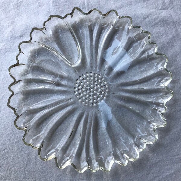 Glass Plate Flower Etsy