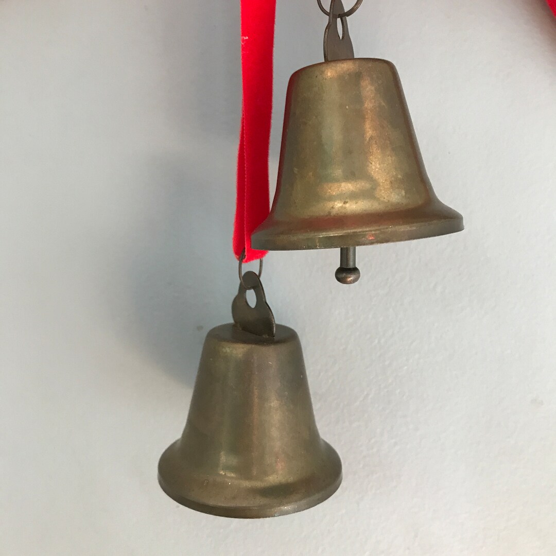Pair of Vintage Brass Christmas Bells Vintage Christmas Etsy