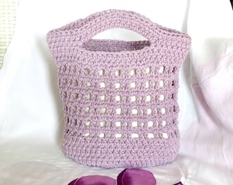 Crochet Bag Pattern | Crocheted PDF Digital Download Handbag Pattern | Cotton Tote Handbag | Boho Beach Shoulder Bag | Accessories 0138