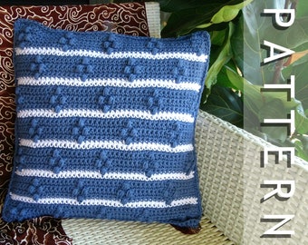 Crochet Cushion Cover Pattern | DIY Crocheted Boho Throw Pillow PDF Patterns Tutorial Download | Bohemian Boho Homewares Home Decor 0145