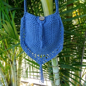 Crochet Bag Pattern | DIY Crocheted Crossbody Tassel Bag Purse PDF Patterns Download |  Cross Body Shoulder Bag Tutorial 0139
