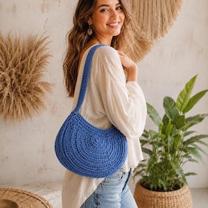 Crochet Bag PDF Pattern | Easy Boho Slouch Purse Tutorial
