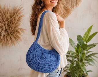 Crochet Bag PDF Pattern | Easy Boho Slouch Purse Tutorial