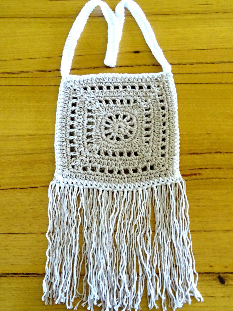 Crochet Tassel Bag Crocheted Fringe Boho Handbag Festival Etsy