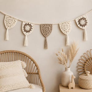 Crochet Bunting PDF | Easy Boho Garland Pattern for Nursery Decor