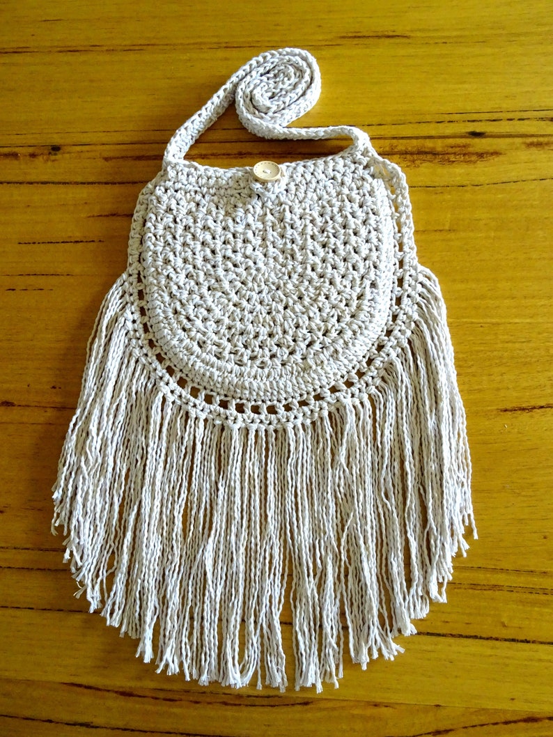 Crochet Bag Pattern Crocheted DIY Shoulder Crossbody Tassel Etsy