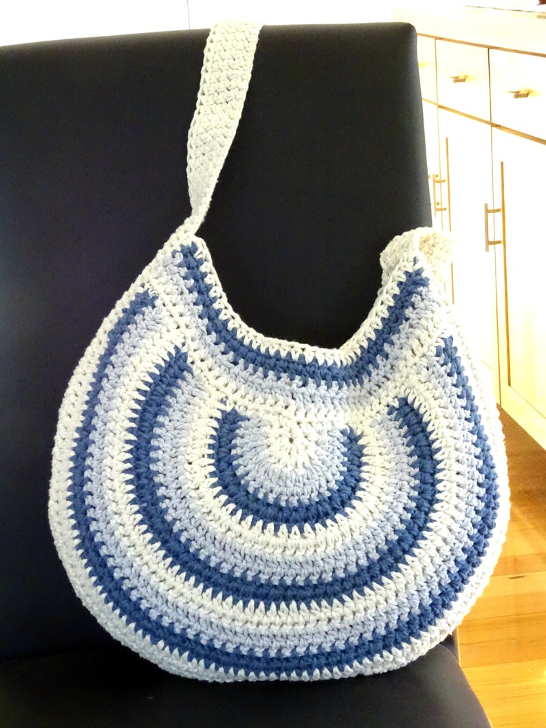 Crochet Bag Crocheted Cotton Tote Beach Bag Boho Shoulder Etsy Australia