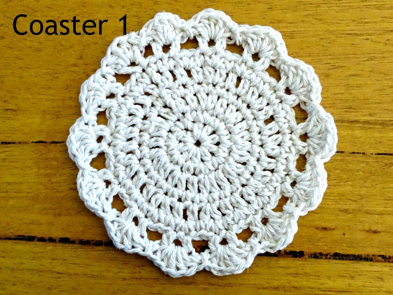 3 X PDF Crochet Coaster Patterns DIY Crocheted Coaster Set Etsy