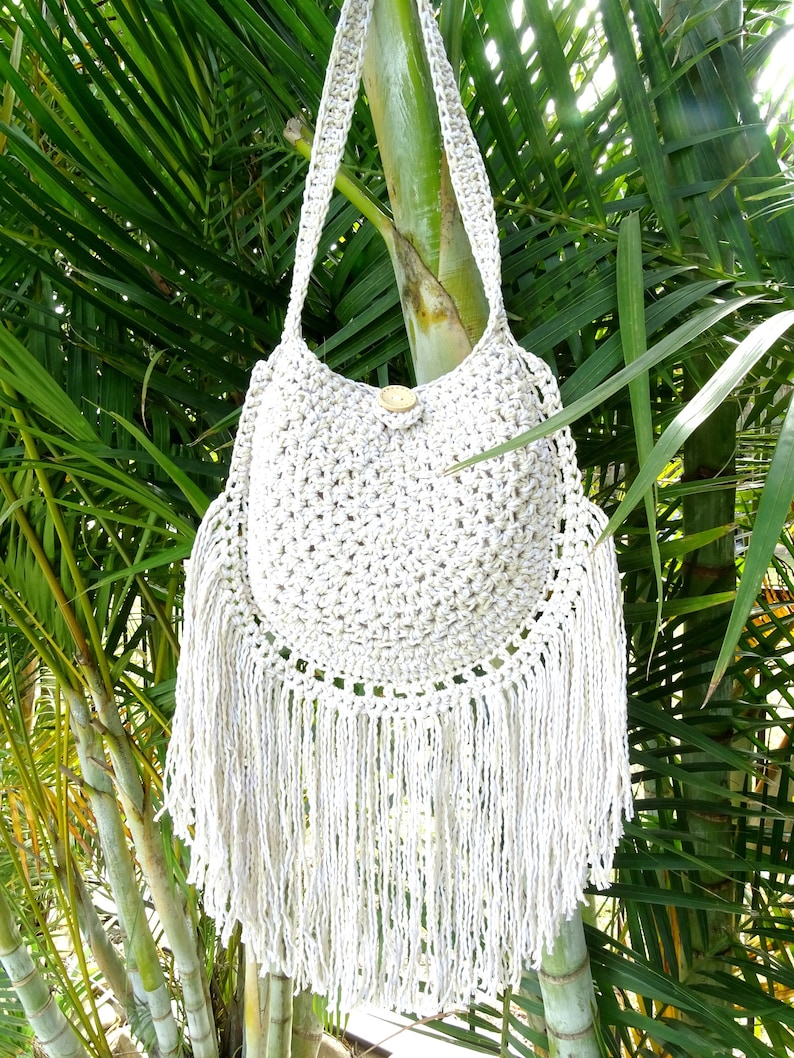 Crochet Bag Pattern Crocheted DIY Shoulder Crossbody Tassel Etsy