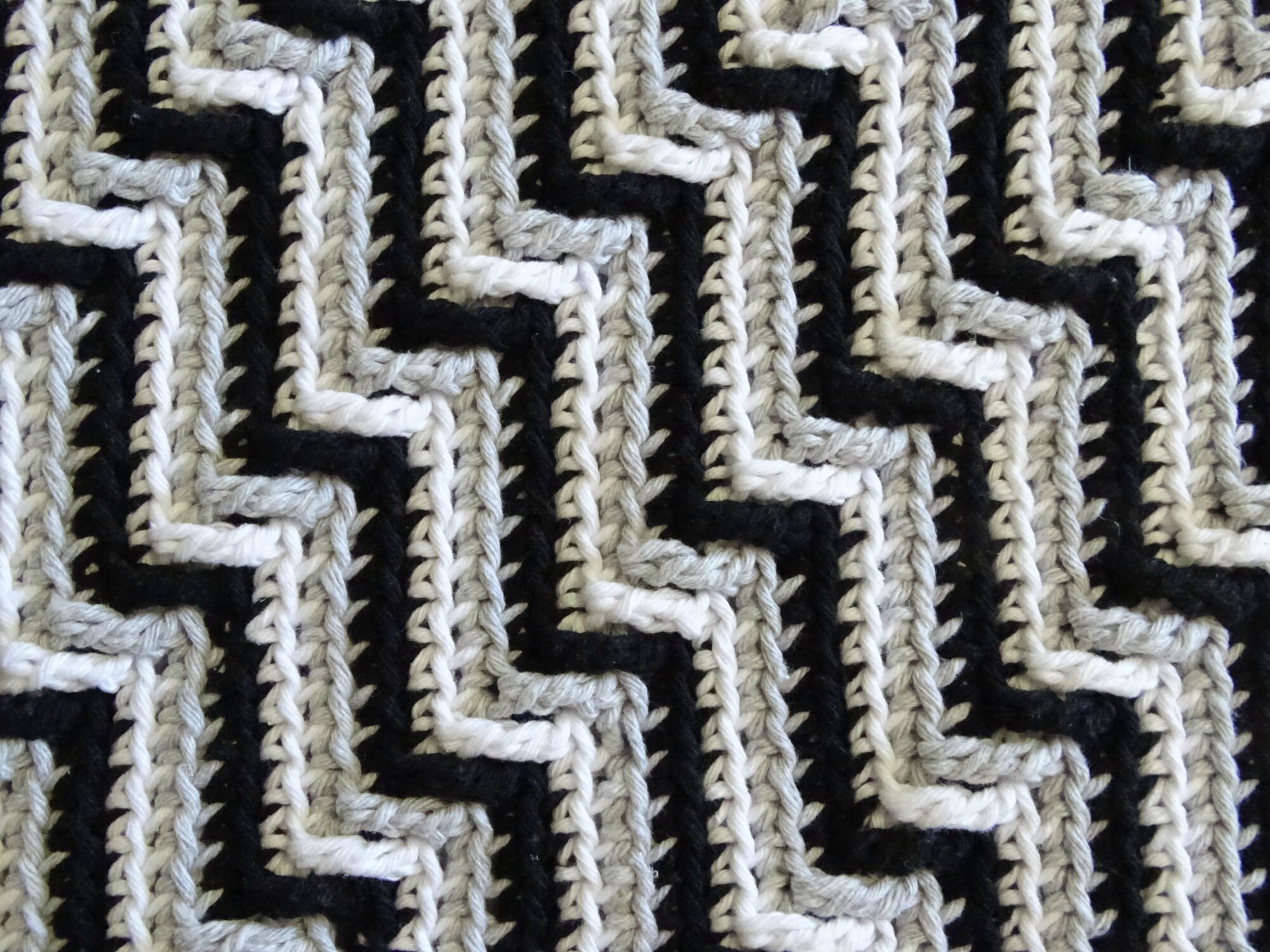Mosaic Crochet Cushion Cover Pattern Zig Zag Scandi Etsy Australia