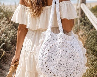 Crochet Bag Pattern PDF | Easy Round Bag Tutorial