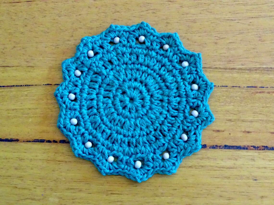 Crochet Cotton Coasters Crocheted Coaster Set Table Etsy