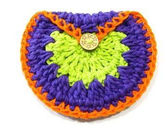 Girls Crochet Bag Coin Purse Pattern | DIY Quick and Easy Crocheted Purse PDF Pattern 0124