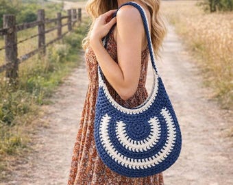 Crochet Beach Bag Pattern | Easy Beginner Market Tote PDF Tutorial