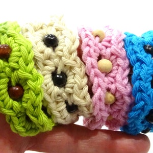 Crochet Bracelet Pattern | Crocheted Beaded Bracelet Bangle Jewelry Tutorial | DIY Crochet Bracelet 0123