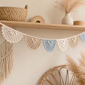 Crochet Bunting Pattern | Cotton Garland PDF with Multiple Lengths
