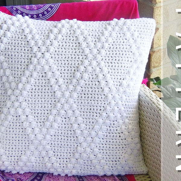 Crochet Cushion Cover Pattern | DIY Boho Crocheted Throw Pillow Tutorial Download PDF Patterns | Homewares Boho Home Decor 0172