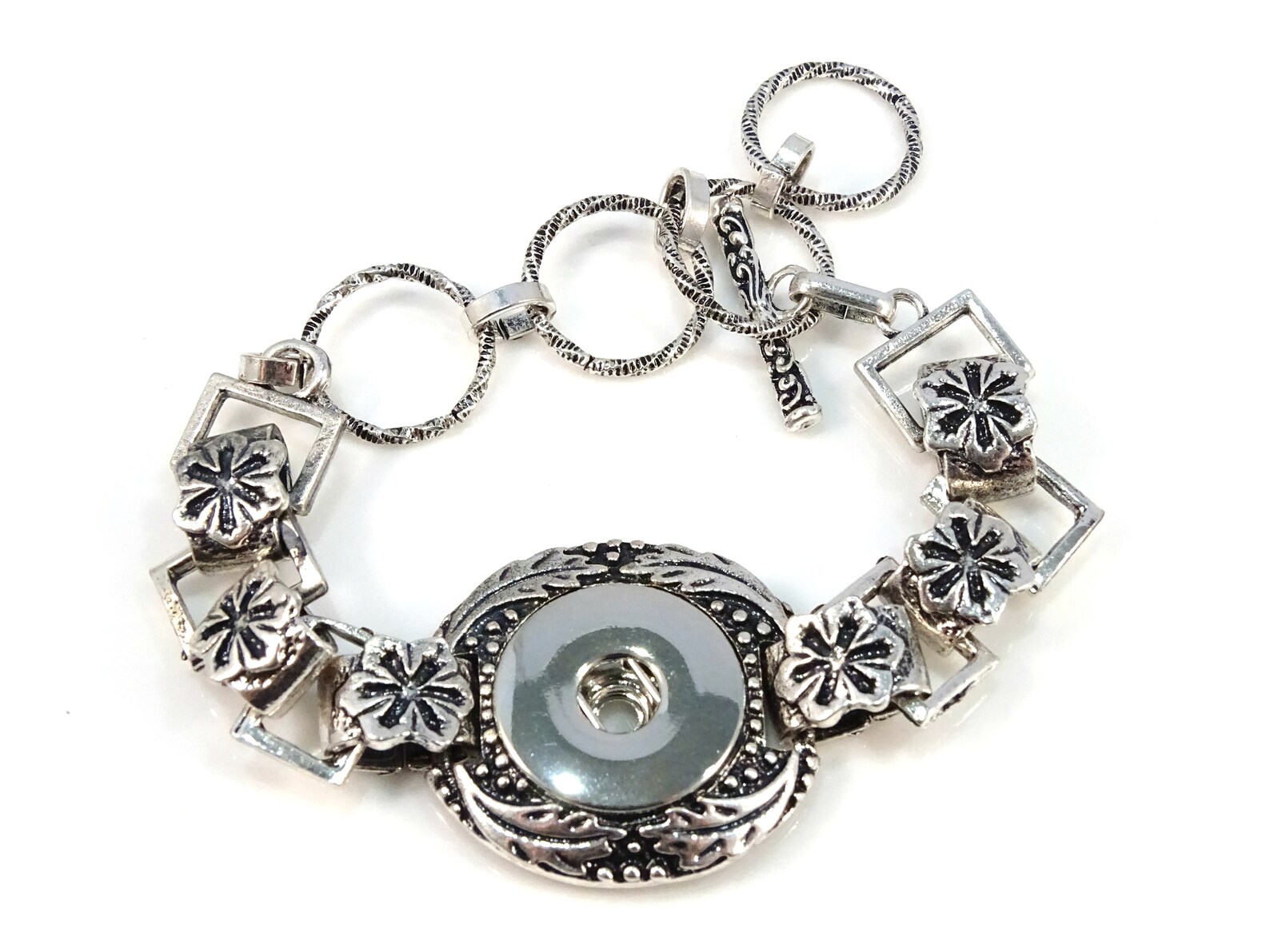 Snap Jewelry Bracelet Ginger Snaps Jewelry Silver Snap Etsy
