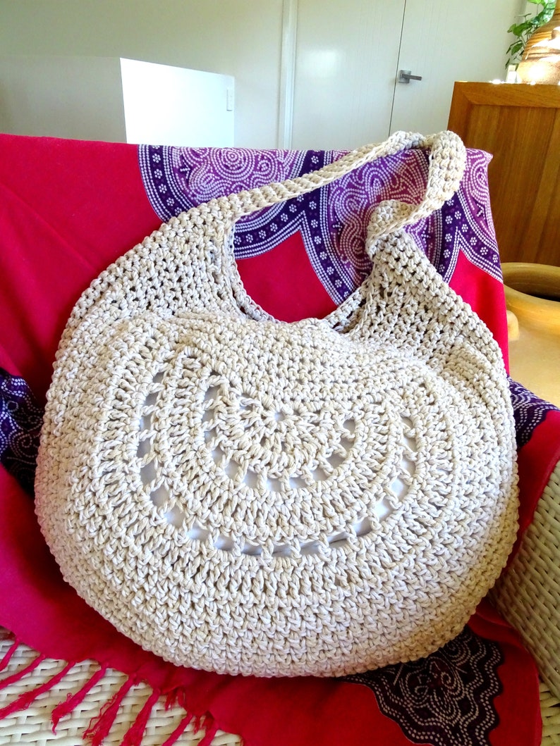 Crochet Bag Crocheted Handmade Womens Handbag Large - Etsy