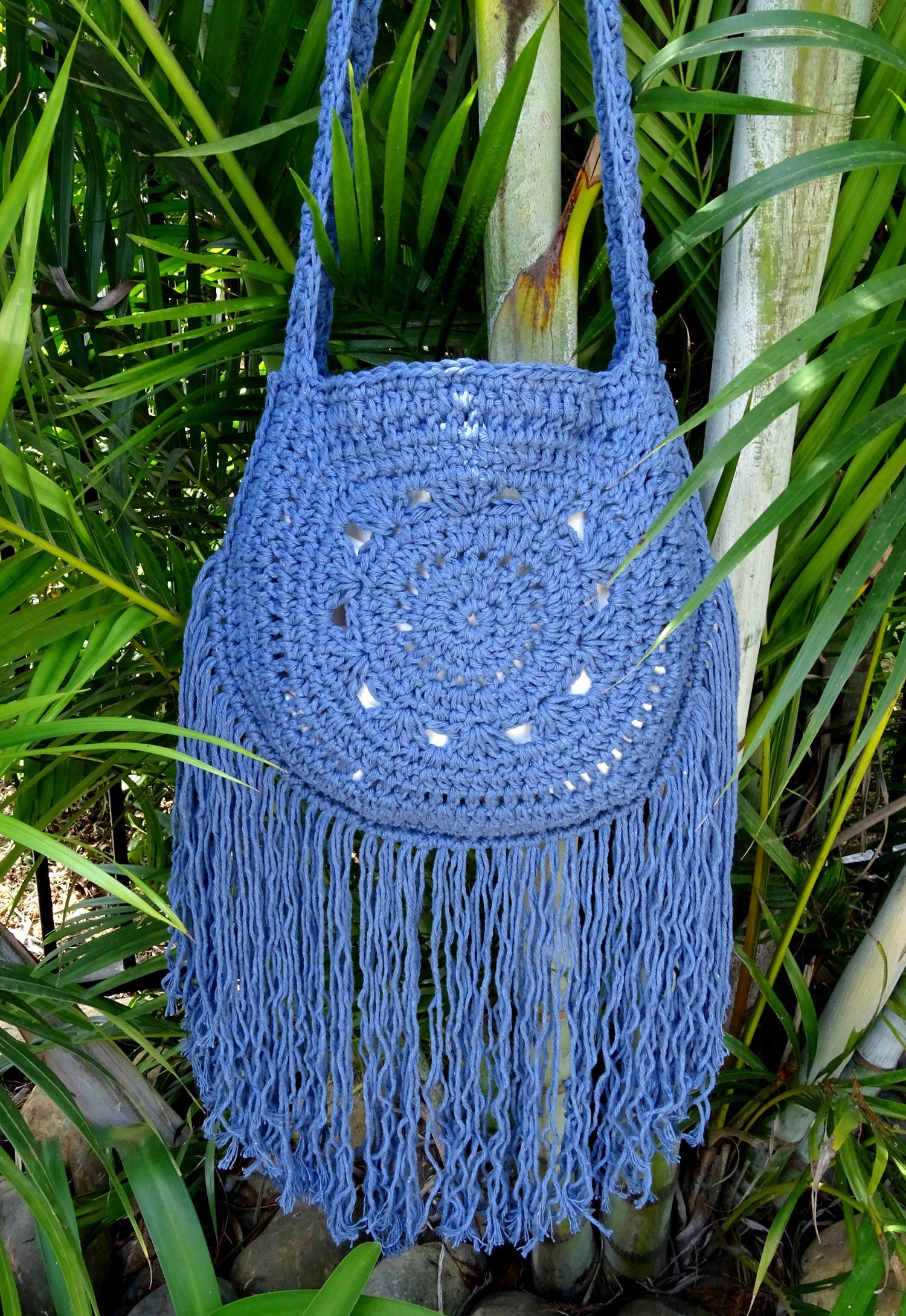 Crochet Tassel Bag Pattern DIY Crocheted Bag Pattern Etsy