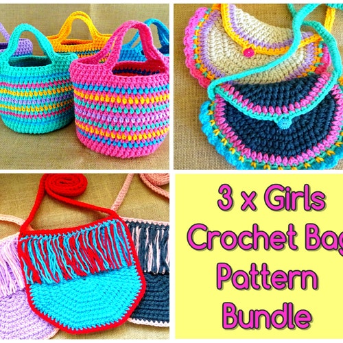 Girls Crochet Bag Pattern Crocheted DIY Crochet Girls Tote Etsy Australia girls-crochet-bag-pattern-crocheted-diy-crochet-girls-tote-etsy-australia