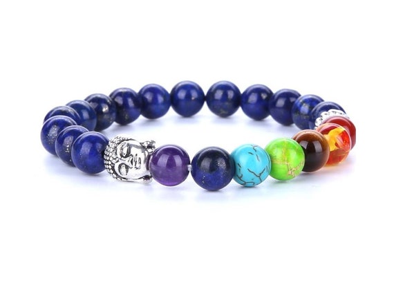 7 Chakra Bracelet Lapis Lazuli Buddha 