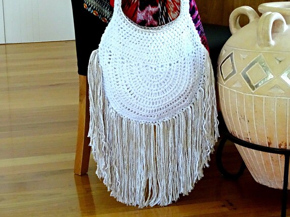 crochet tassel bag