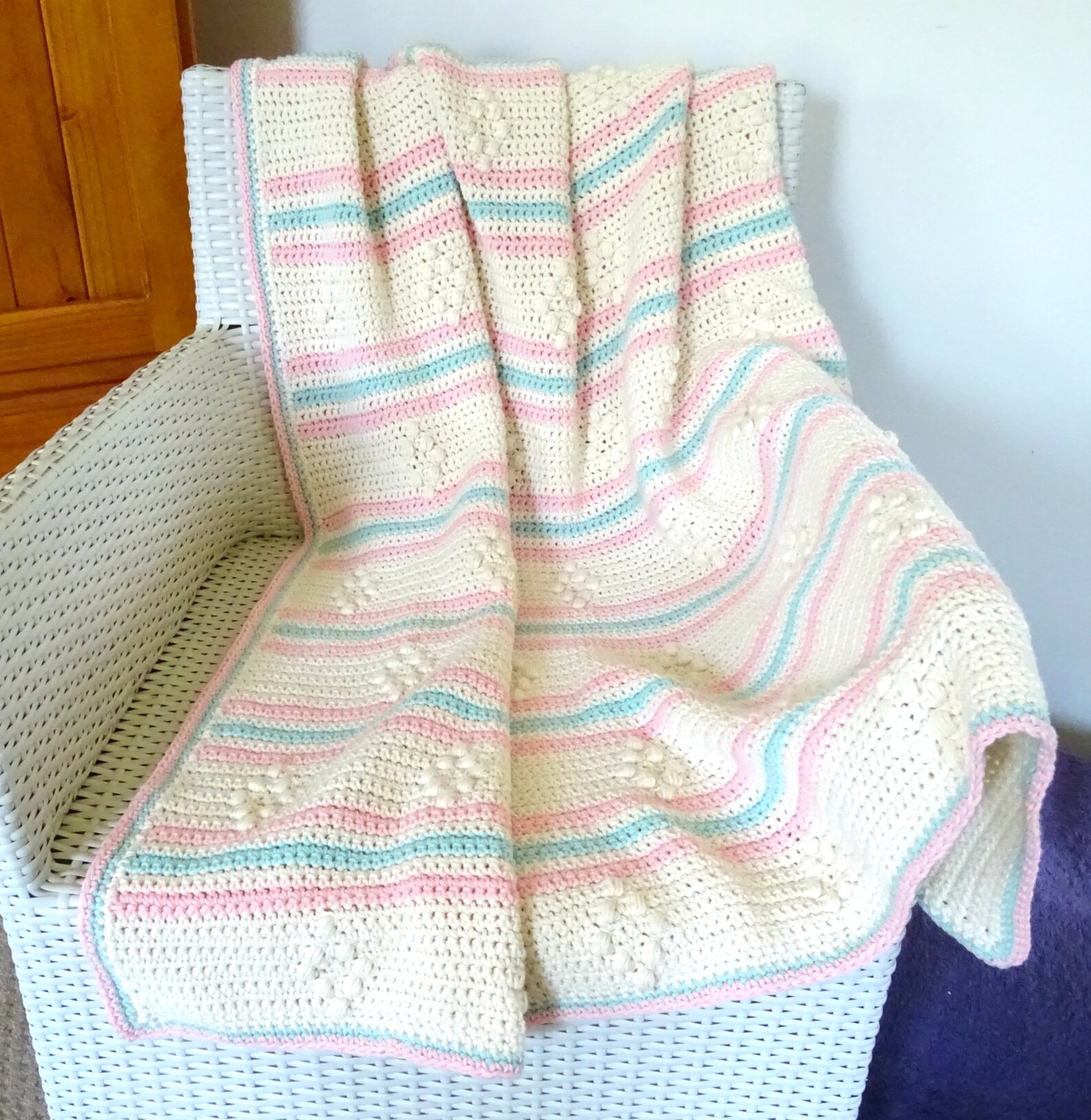 Crochet Baby Blanket Pattern Crocheted DIY Cot Cover PDF Etsy
