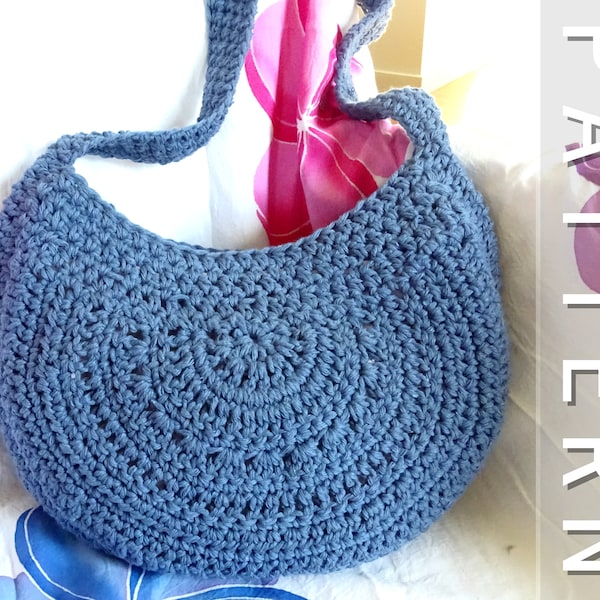 Modèle de sac crochet facile | DIY sac motif tutoriel | PDF crochet Télécharger | Fabrication de sac au crochet | Sac à bandoulière Boho