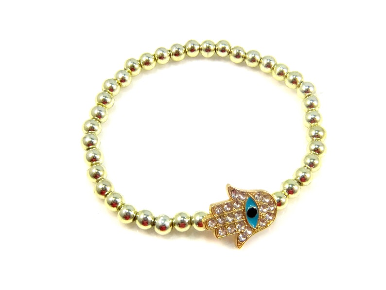4 x Beaded Bracelets Layered Cuff Beaded Bracelets For Women