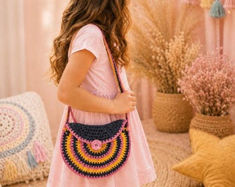 Girls Crossbody Bag Pattern | Easy Crochet PDF Tutorial