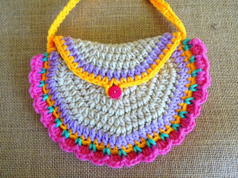 Girls Crochet Cross Body Bag Purse Pattern DIY Crocheted Etsy Australia