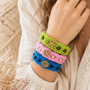Crochet Bracelet PDF | Easy Beaded Wrist Cuff Pattern for Beginners