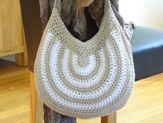 Handmade Crochet Shoulder Messenger Large Sylvie Bag Crocheted Tote Purse  Bags