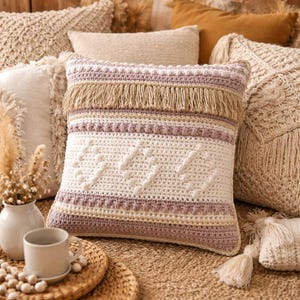Crochet Cushion Cover Pattern PDF – DIY Throw Pillow Tutorial