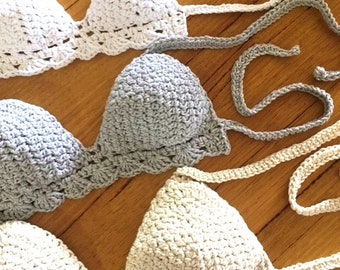 Crochet Bikini Pattern Download | Crocheted Festival Bra Halter Neck Crop Top PDF Pattern | Boho Bohemian Beach Style Clothing Top 0107