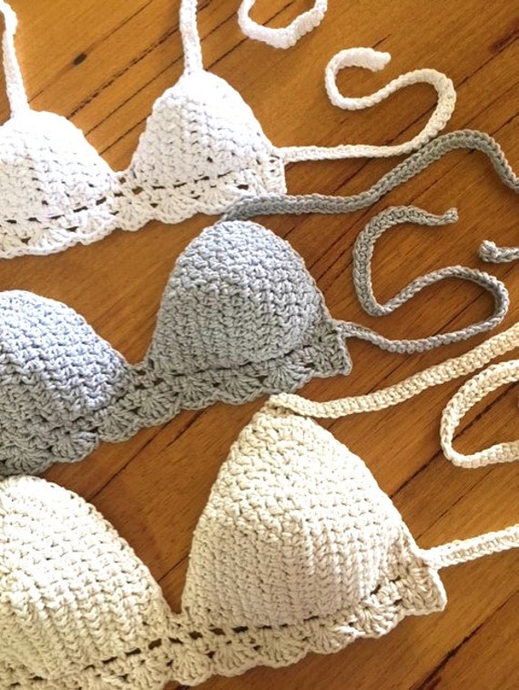 Crochet Bikini Pattern Download Crocheted Festival Bra Halter Neck