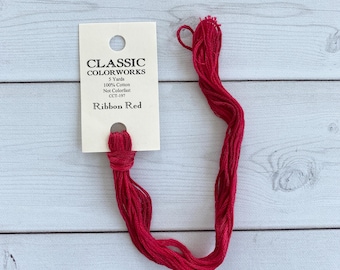 Classic Colorworks Hand-Dyed Embroidery Floss - Ribbon Red