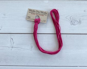 Weeks Dye Works Hand-Dyed Embroidery Floss - Strawberry Fields